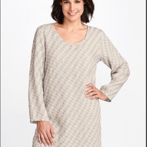 Flax NWT Social Neutrals Natural Dot tunic